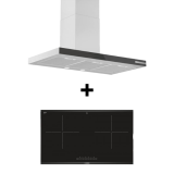 (BUNDLE)BOSCH DWB97BK61T Wall-mounted cooker hood (90cm) + Bosch PPI82560MS Induction Hob